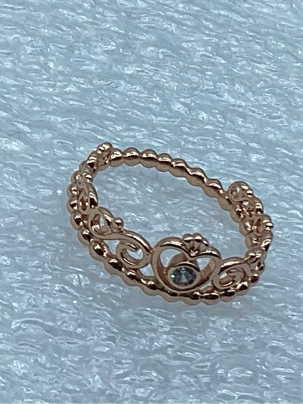 Pandora, “ My Princess Tiara” Ring Rose Gold Size 58mm/8.5